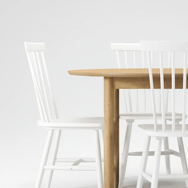 Wood Dining Table Set Oak/ White