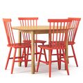 Wood Dining Table Set Oak/ Orange