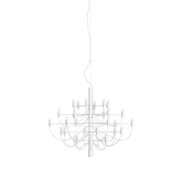 2097/30 Lampadario Bianco Opaco