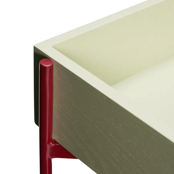 Fresh Rolling Table Khaki/ Burgundy