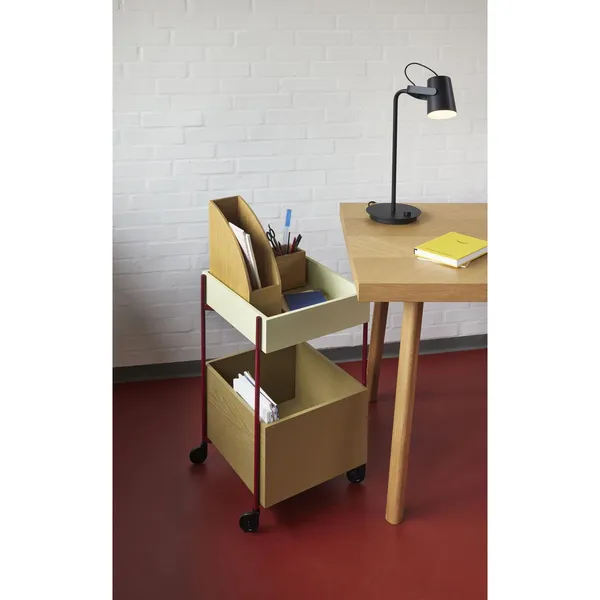 Fresh Rolling Table Khaki/ Burgundy