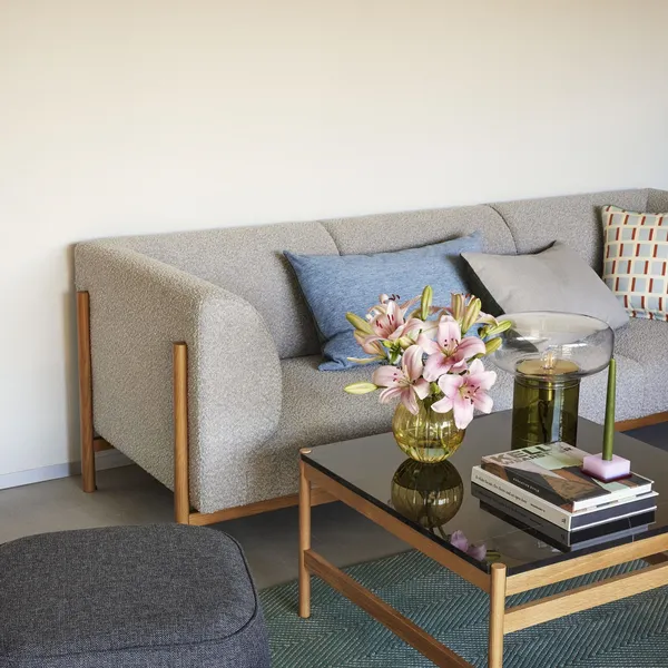 Moment Sofa 3 Seater Large Gray/Natural