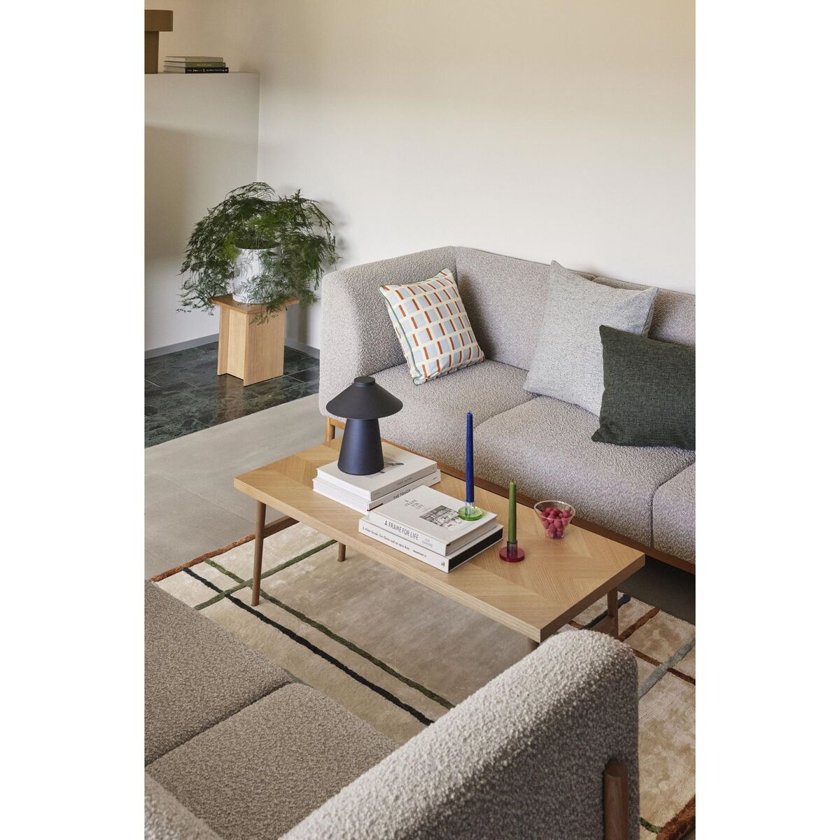 Moment Sofa 3 Seter Stor Grå/Naturlig