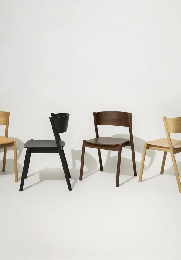 Oblique Dining Chair Black