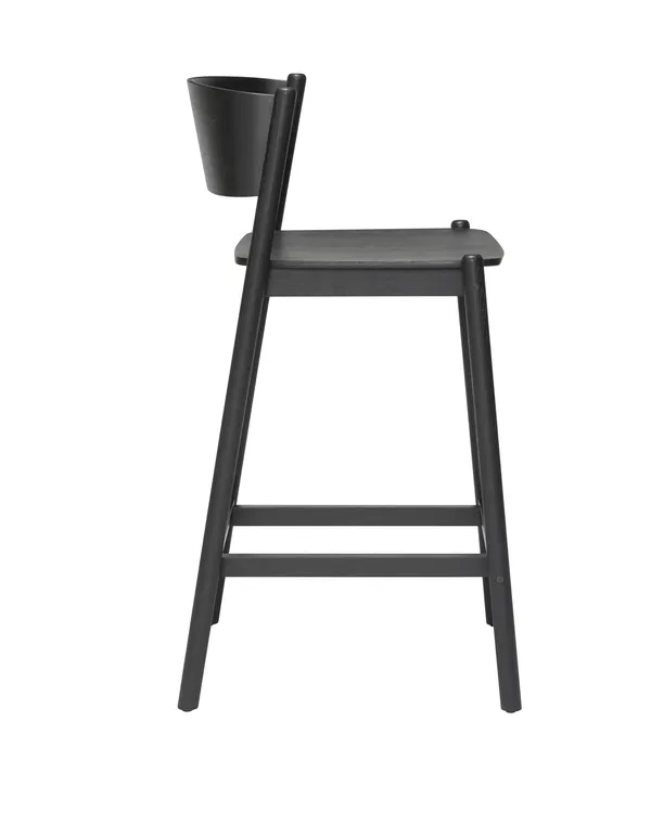 Oblique Barhocker Schwarz