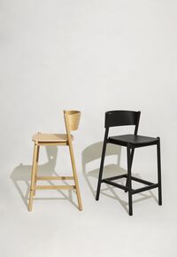 Oblique Barhocker Schwarz