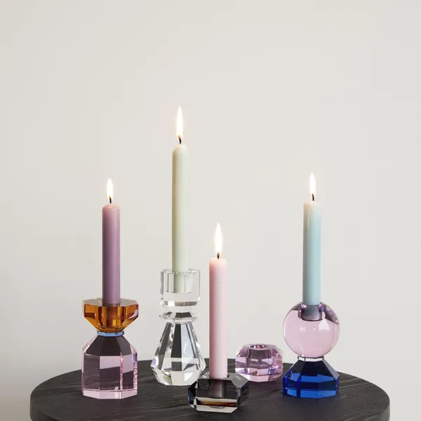 Gem Candlestick Pink/ Blue
