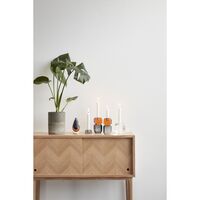 Herringbone Console Table Sliding Doors Natural