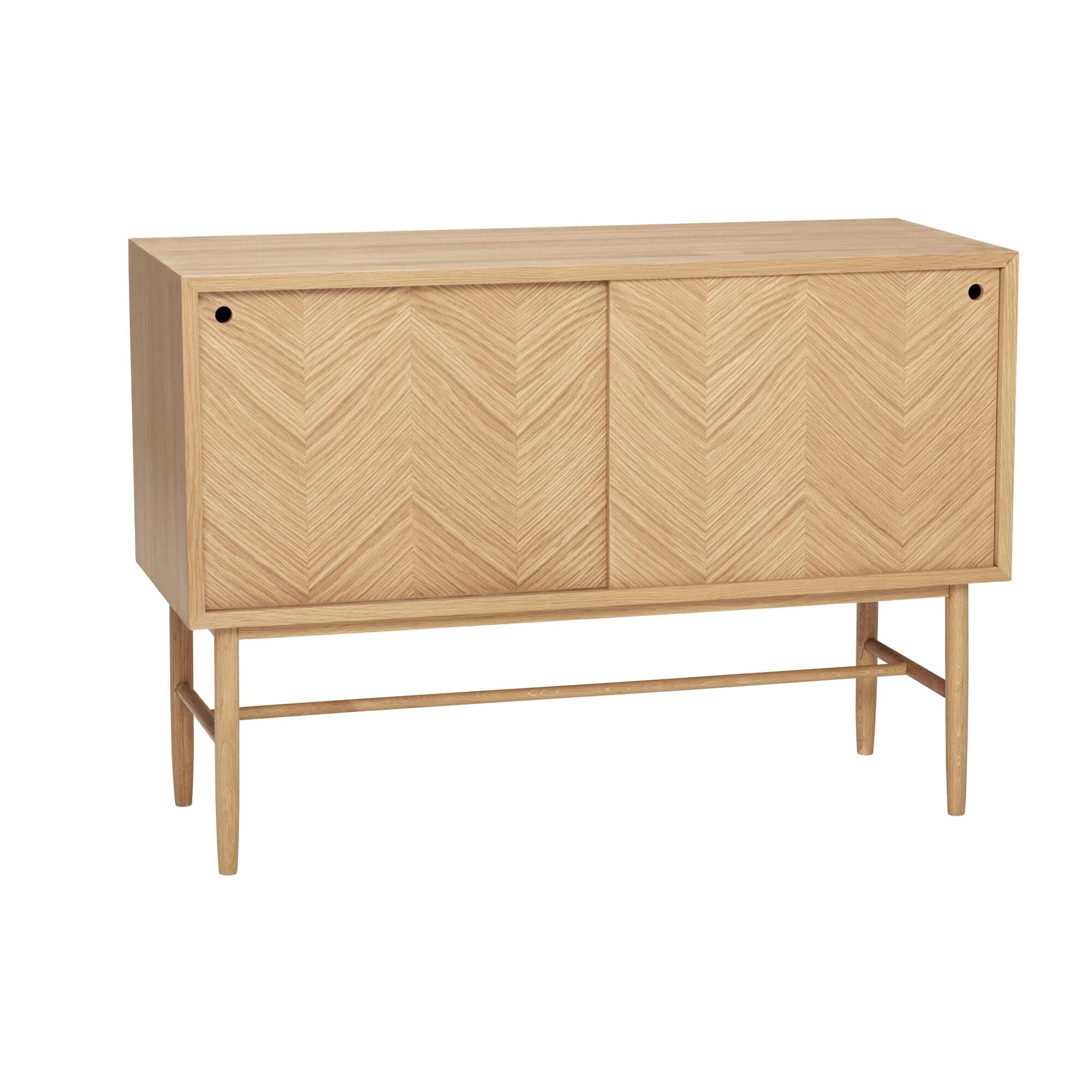 Herringbone Commode Portes Coulissantes Nature