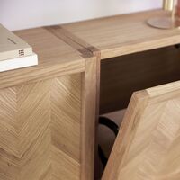 Herringbone Shoe Cabinet Natural