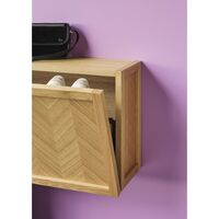 Herringbone Shoe Cabinet Natural