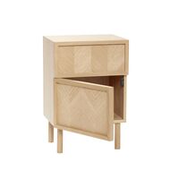 Herringbone Bedside Table Natural