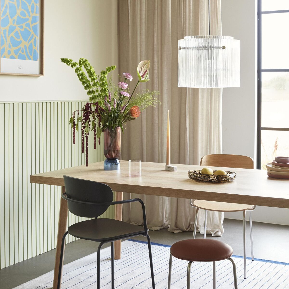 Herringbone Dining Table Large Nature