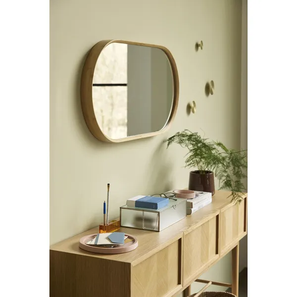Herringbone Console Table Drawers Natural