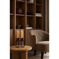 Ingeborg Armchair Dark Stained oak/Sheepskin Moonlight