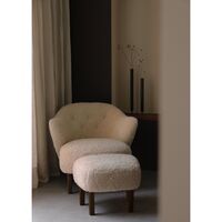 Ingeborg Armchair Dark Stained Oak/Vegetable Buttons/0001 Beige