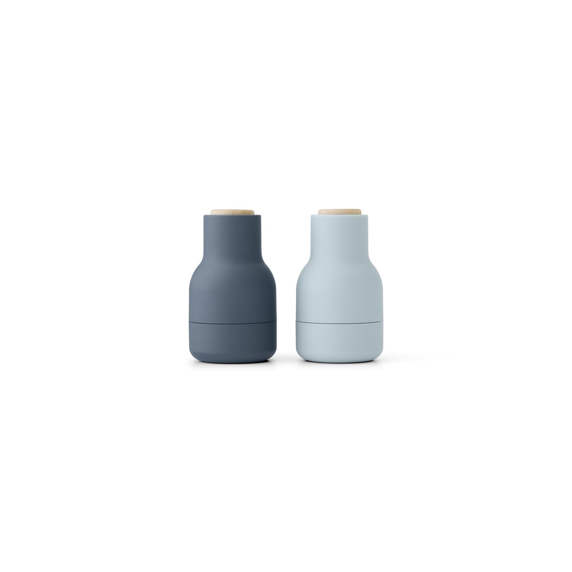 Bottle Grinder Petit Lot de 2 Bleu/Hêtre
