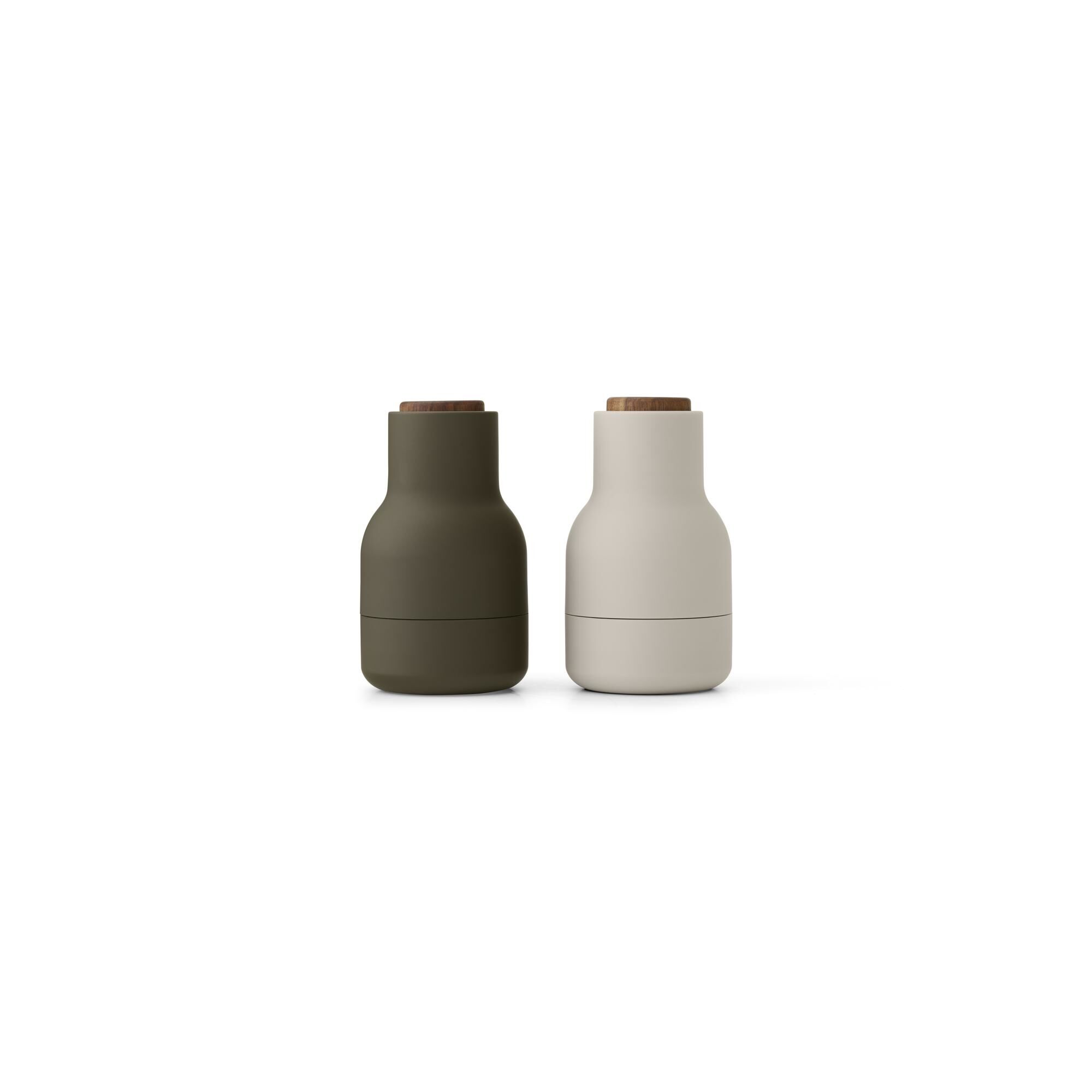 Bottle Grinder Petit Lot de 2 Vert Chasse/ Beige/Noyer