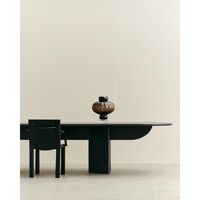 Pillabout 04 Dining Table L400 Black Lacquered Oak