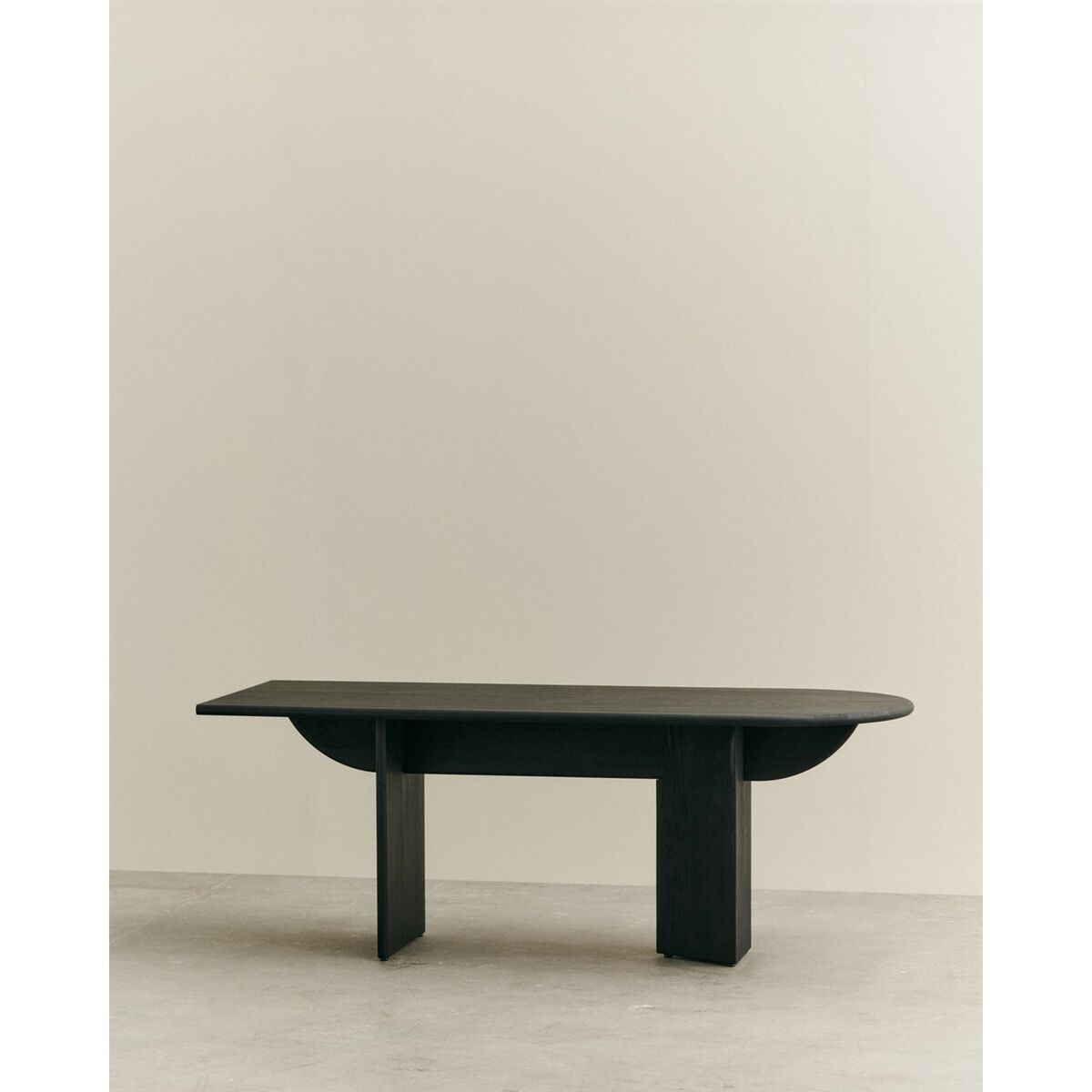 Pillabout 03 Dining Table L300 Black Lacquered Oak