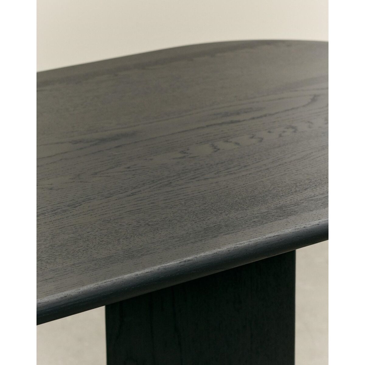 Pillabout 03 Dining Table L300 Black Lacquered Oak