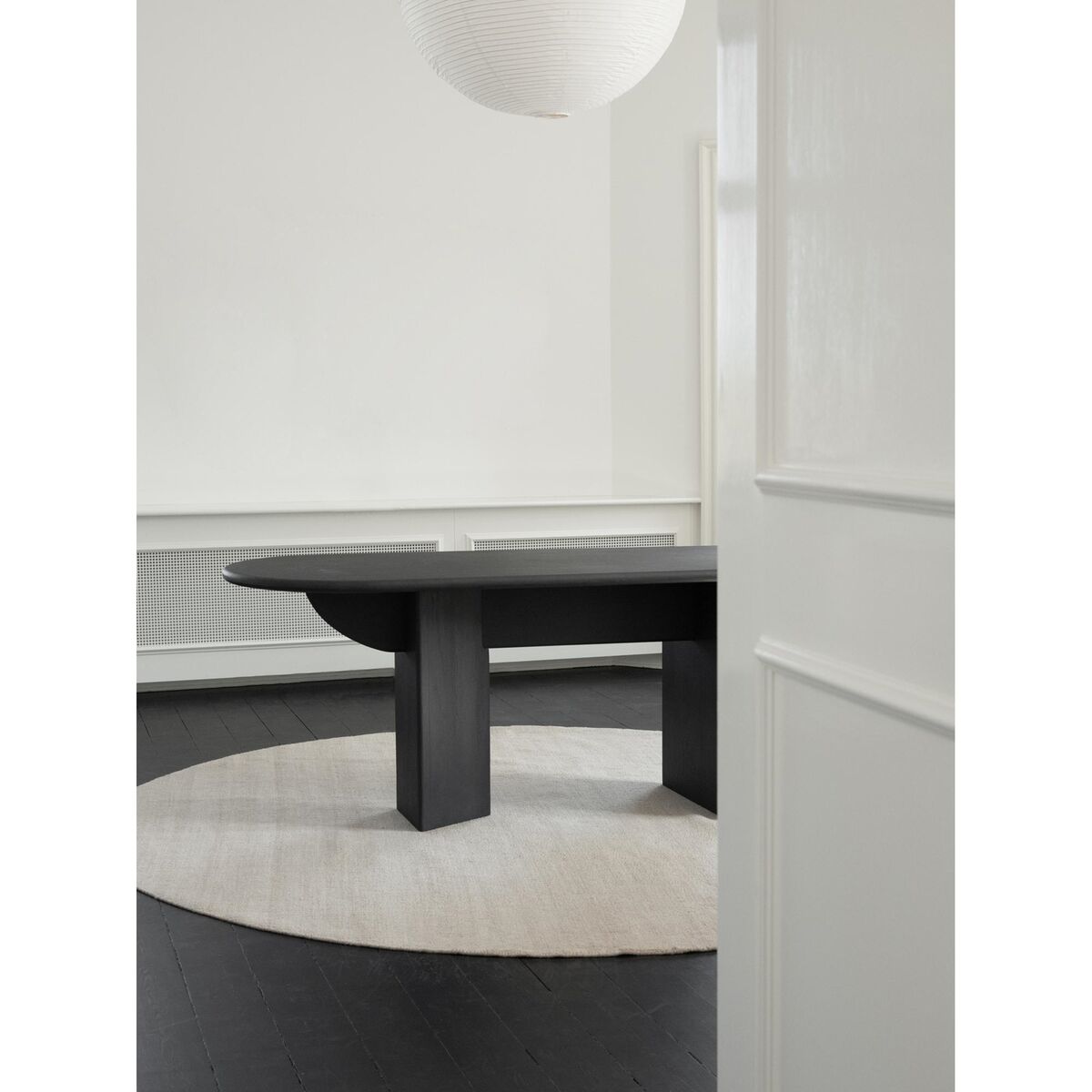 Pillabout 03 Dining Table L300 Black Lacquered Oak