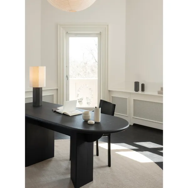 Pillabout 01 Desk L200 Black Lacquered Oak