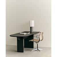 Pillabout 01 Desk L200 Black Lacquered Oak