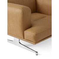 Inland AV21 Fauteuil Cognac Leer/Gepolijst Aluminium