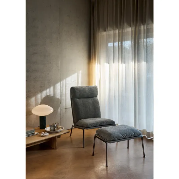Mist Table Lamp AP17 Matt White/ Guatemala Verde Marble