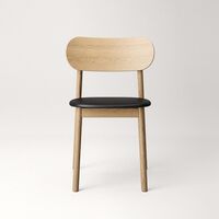 Elephant Dining Chair Natural Oak/Black Leather