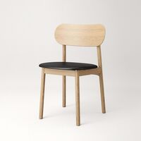 Elephant Dining Chair Natural Oak/Black Leather