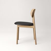 Elephant Dining Chair Natural Oak/Black Leather