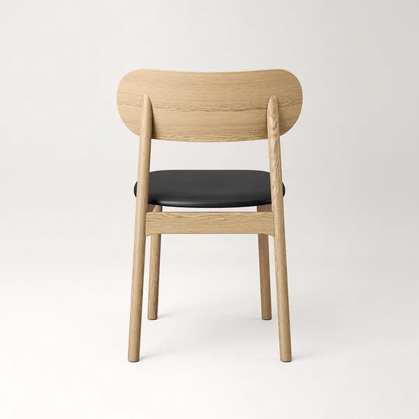 Elephant Dining Chair Natural Oak/Black Leather