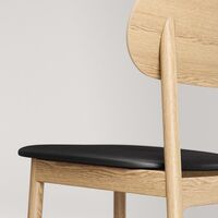 Elephant Dining Chair Natural Oak/Black Leather