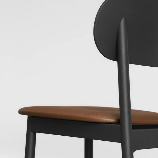 Elephant Spisestol Sort/Brunt Skinn