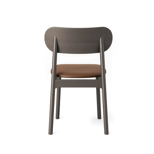 Elephant Dining Chair Dark Oak/Brown Leather