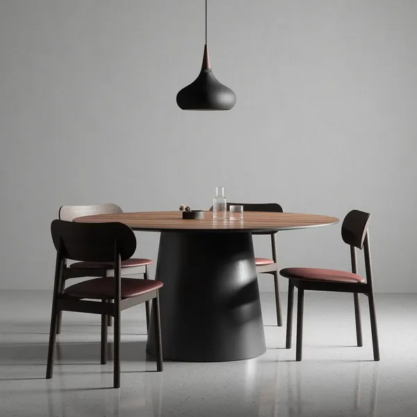 Elephant Dining Chair Dark Oak/Brown Leather