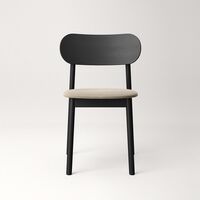 Elephant Spisebordsstol Sort/Beige Fløjl