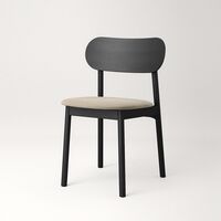 Elephant Spisebordsstol Sort/Beige Fløjl