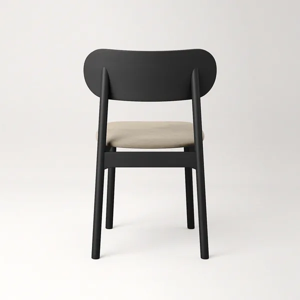 Elephant Spisebordsstol Sort/Beige Fløjl