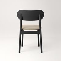 Elephant Spisebordsstol Sort/Beige Fløjl