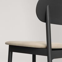 Elephant Spisebordsstol Sort/Beige Fløjl