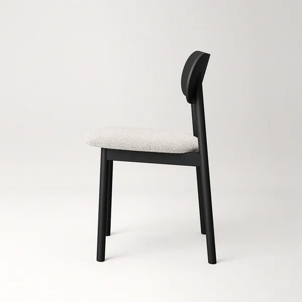 Elephant Spisestol Sort/Hvit Bouclé