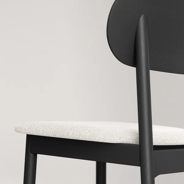 Elephant Spisestol Sort/Hvit Bouclé
