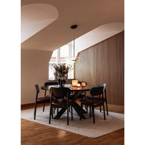 Elephant Esszimmerstuhl Natur Eiche/Anthrazit Bouclé
