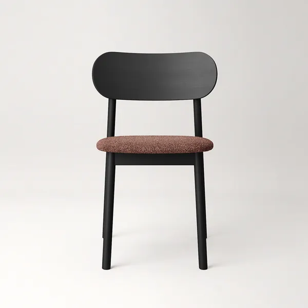 Elephant Dining Chair Black/Rust Bouclé
