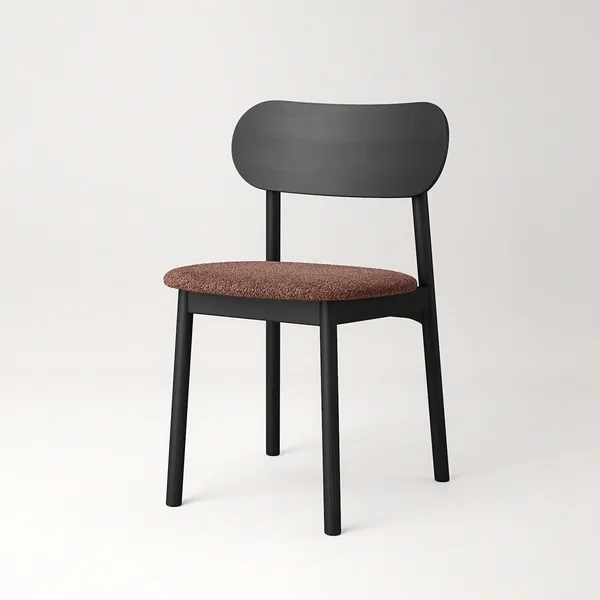 Elephant Dining Chair Black/Rust Bouclé