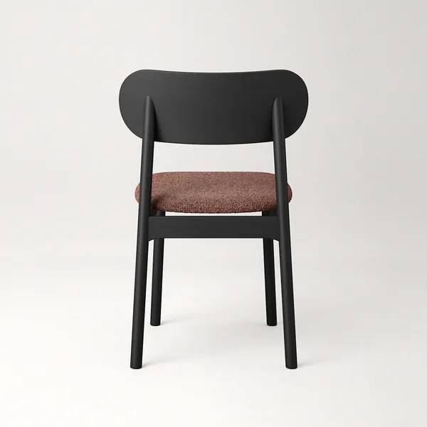 Elephant Dining Chair Black/Rust Bouclé