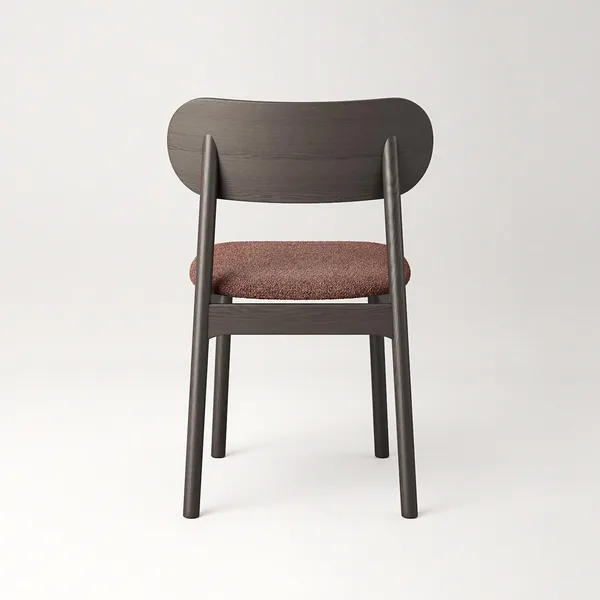 Elephant Dining Chair Dark Oak/Rust Bouclé